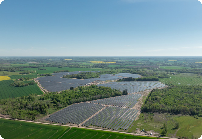Panorāmas skats saules parks Latvijā