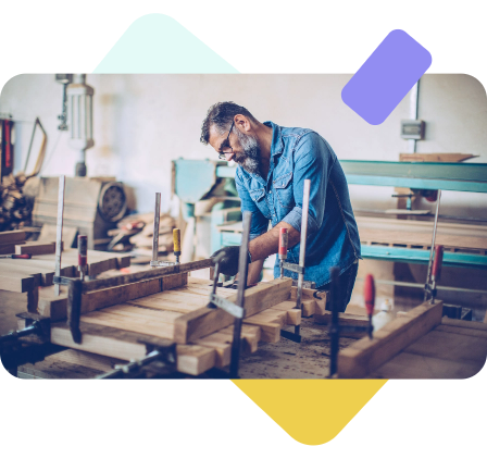 Man working as carpenter