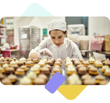 Woman working as a baker