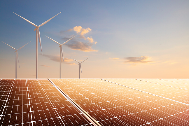 Solar and wind farms