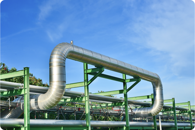 Natural gas pipelines.